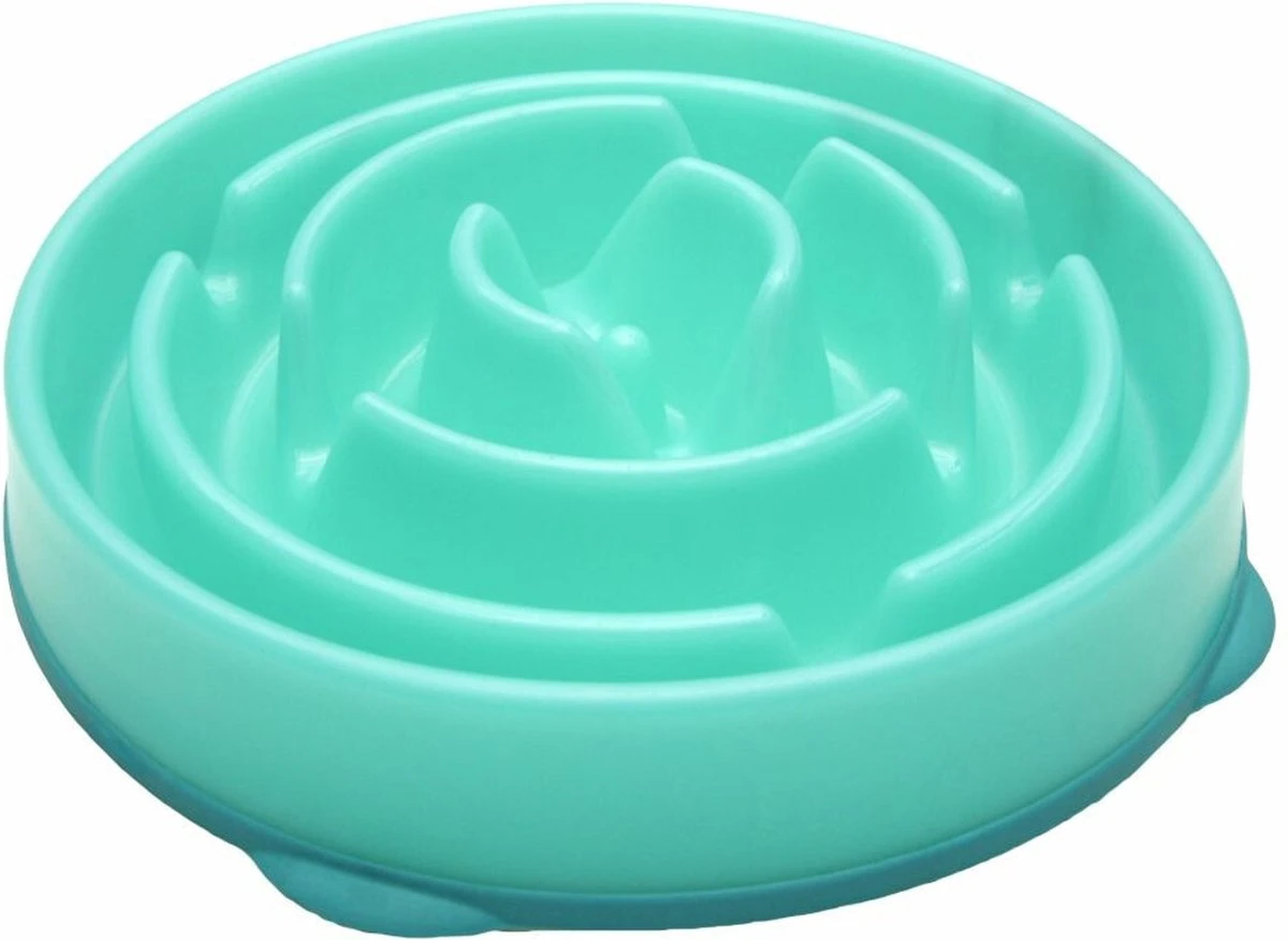Outward Hound Slo Bowl Fun Feeder Voerbak - Anti Schrok Voerbak - Voerbak Slo-Bowl Mini Drop Teal Lichtblauw - 22X22X5 CM 10 Outward Hound Slo Bowl Fun Feeder Voerbak - Anti Schrok Voerbak - Voerbak Slo-Bowl Mini Drop Teal Lichtblauw - 22X22X5 CM - Afbeelding 10