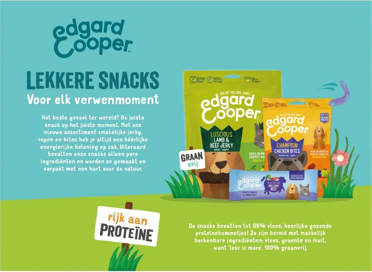 Merkloos Edgard & Cooper Lam & Rund Bites - Voor Honden - Hondensnack - 50g 7 Merkloos Edgard & Cooper Lam & Rund Bites - Voor Honden - Hondensnack - 50g - Afbeelding 7