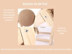 Janse Katten Krab Bal - Katten Speelgoed - Krabmeubel - Kattenkrabpaal - Krabplank - Krabbal - Kattenspeeltje - Krabbol - Inclusief Kattenkruid 8 Janse Katten Krab Bal - Katten Speelgoed - Krabmeubel - Kattenkrabpaal - Krabplank - Krabbal - Kattenspeeltje - Krabbol - Inclusief Kattenkruid -Dieren Product Winkel 1200x893