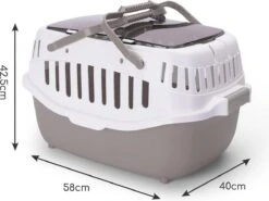 Nobleza 41WSJ - Reisbench - Reismand - Transportbox - 58 X 40 X 42.5 Cm - Grijs -Dieren Product Winkel 1200x897 9