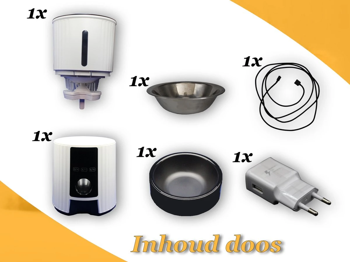 Merkloos Automatische Voerbak Kat En Hond 4L – Voerautomaat - Voerdispenser Huisdier – Smart Automatic Pet Feeder – Met Voicerecorder - Wit 8 Merkloos Automatische Voerbak Kat En Hond 4L – Voerautomaat - Voerdispenser Huisdier – Smart Automatic Pet Feeder – Met Voicerecorder - Wit - Afbeelding 8