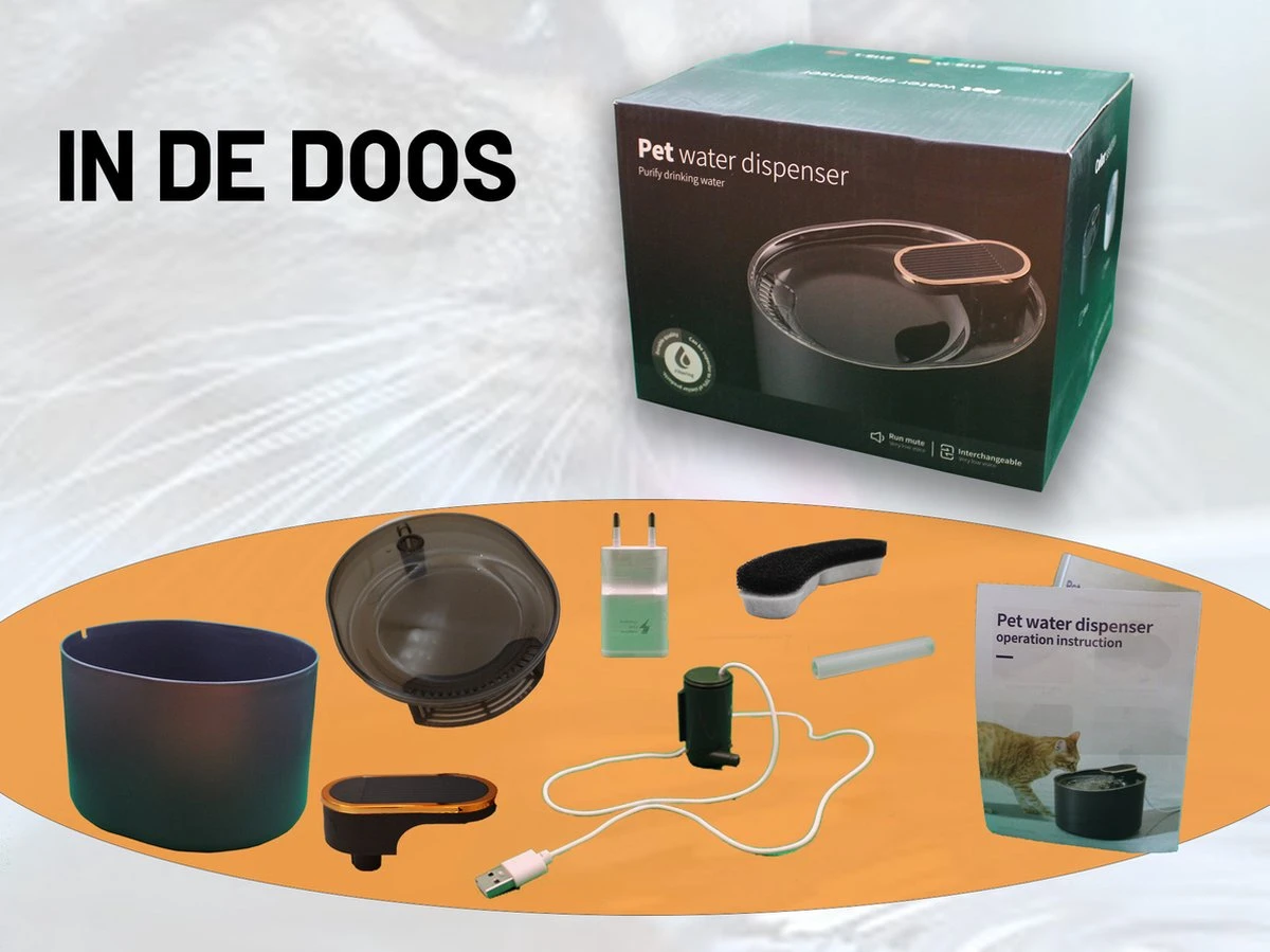Merkloos Drinkfontein Kat En Hond - Pet Water Dispenser - 3L - DonkerBlauw 5 Merkloos Drinkfontein Kat En Hond - Pet Water Dispenser - 3L - DonkerBlauw - Afbeelding 5
