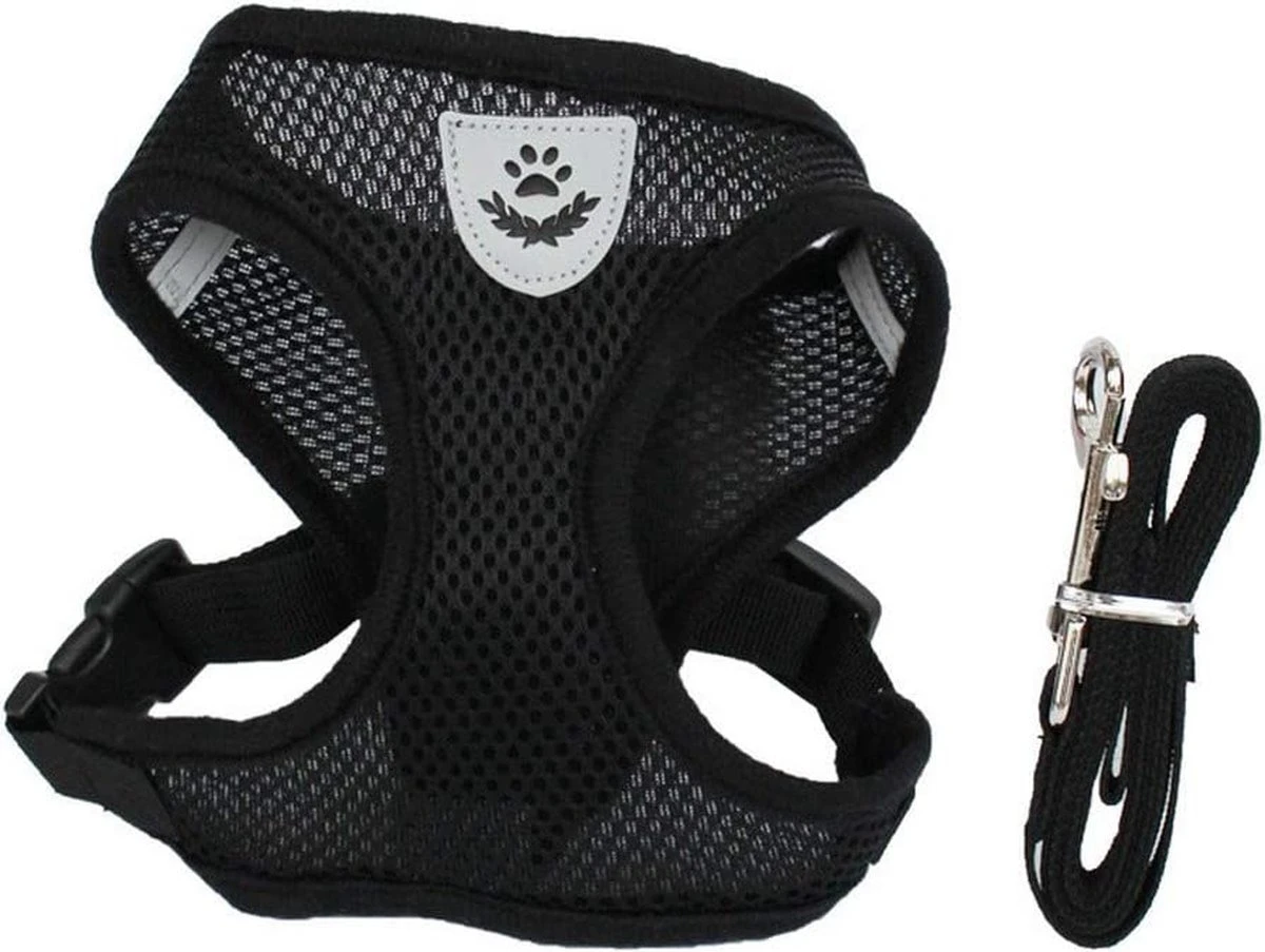 *** Katy`s Kattentuigje Zwart Maat M Met Looplijn - Kleine Hond - Kattenharnas - Honden Harnas - Kattenriem - Uitlaten - Van Heble® *** 2 *** Katy`s Kattentuigje Zwart Maat M Met Looplijn - Kleine Hond - Kattenharnas - Honden Harnas - Kattenriem - Uitlaten - Van Heble® *** - Afbeelding 2