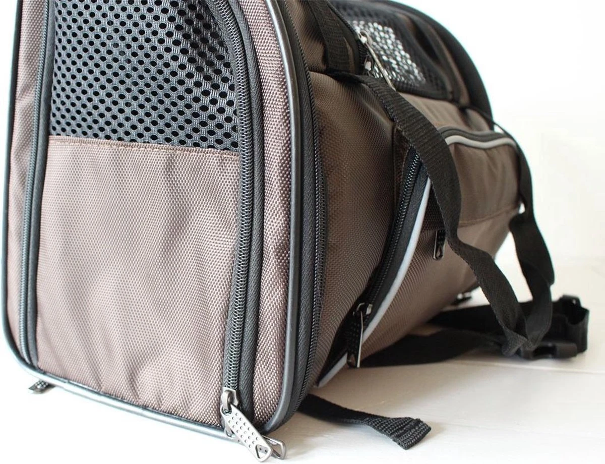 Trixie Hondentas Shiva Bruin / Beige - 41X30X21 CM 4 Trixie Hondentas Shiva Bruin / Beige - 41X30X21 CM - Afbeelding 4