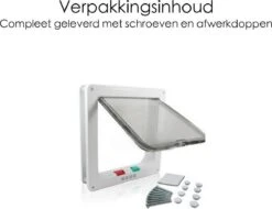 Merkloos Kattenluik - Inclusief Tunnel - 4 Vergendelingsstanden - Wit - Waterdicht - 23 X 25 X 5.5 Cm -Dieren Product Winkel 1200x922 1