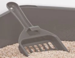 Iris Ohyama Kattenbak Open CLH-12 - Kunststof - Taupe/Wit - Met Schepje -Dieren Product Winkel 1200x931