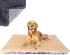 Nobleza Fluffy Benchkussen - Dierenkussen - Hondenkussen - Kattenkussen - Benchmat - Dierenmat - Hondenmat - Kattenmat - Crème - Maat L