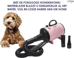 Forgoods Professionele Hondenfohn - Waterblazer Voor Honden - Hondenfohn Met 4 Opzetstukken - 2800W Verstelbaar Vermogen - Roze -Dieren Product Winkel 1200x942 2