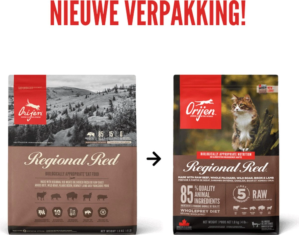 Orijen Regional Red Cat - Kattenvoer - 5.4 Kg 18 Orijen Regional Red Cat - Kattenvoer - 5.4 Kg - Afbeelding 18