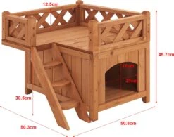 Kattenhuis Pürstein 45,7x50,8x50,3 Cm Houtkleurig -Dieren Product Winkel 1200x945 3