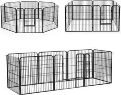 Merkloos Hondenren - Puppyren - Hondenkennel - 8 Kennelpanelen - Staal - 80 Cm Hoog - 640 Cm Omtrek - Uitbreidbaar 14 Merkloos Hondenren - Puppyren - Hondenkennel - 8 Kennelpanelen - Staal - 80 Cm Hoog - 640 Cm Omtrek - Uitbreidbaar -Dieren Product Winkel 1200x945 5