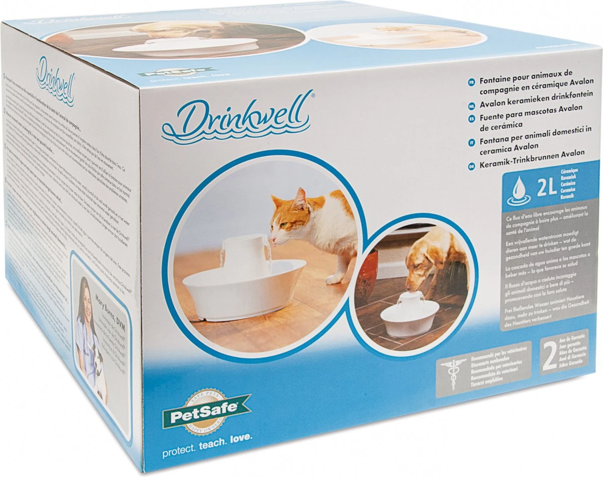 Petsafe Drinkwell Ceramic Avalon - Drinkfontein - 2 L 5 Petsafe Drinkwell Ceramic Avalon - Drinkfontein - 2 L - Afbeelding 5
