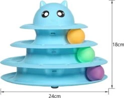 Sefaras Kattenspeeltjes - Set Bestaande Uit 14 Stuks - Kattenspeelgoed - Rond Draaiende Bal - Kattenspeeltje - Intelligente Kattenspeelgoed - Catch The Balls - Blauw -Dieren Product Winkel 1200x951