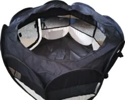 Dailyibed Opvouwbare Puppyren - Zwart - 115x115x58 Cm - Incl. Draagtas - Incl. Voederbak -Dieren Product Winkel 1200x958 5