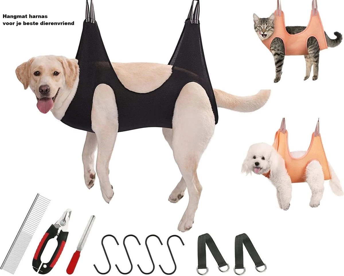 MAAT L Hangmat Harnas Met GRATIS Trimset - Katten - Honden - Trimmen - Trimset Voor Honden - Honden Nagelschaar - Hondenverzorging 1 MAAT L Hangmat Harnas Met GRATIS Trimset - Katten - Honden - Trimmen - Trimset Voor Honden - Honden Nagelschaar - Hondenverzorging