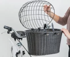 Trixie Stuur Fietsmand Met Draadkap Antraciet - 44X41X34 CM -Dieren Product Winkel 1200x972 6