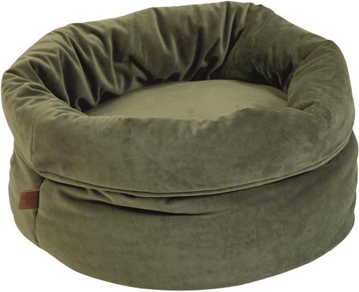 Designed By Lotte Fluco Kattenmand - Fluweel - Groen - 45x45x35 Cm 3 Designed By Lotte Fluco Kattenmand - Fluweel - Groen - 45x45x35 Cm - Afbeelding 3