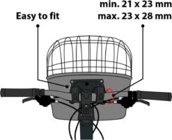 Flamingo Hondenfietsmand Voorop Stuur Canna - Zwart - 46.5 X 37.5 X 40.5 Cm -Dieren Product Winkel 1200x976 6
