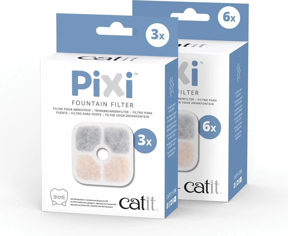 Catit Pixi Fountain Filter Cartridge - Kattendrinkbak - 6 Stuks 1 Catit Pixi Fountain Filter Cartridge - Kattendrinkbak - 6 Stuks