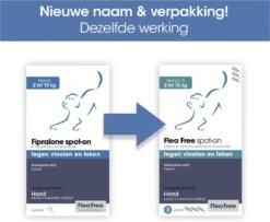 Flea Free Fipralone Spot-on Hond 2 Tot 10 Kg - 3 Pipet -Dieren Product Winkel 1200x988 6