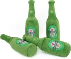 Hondenspeelgoed Flesje Bier 25cm - Hondenknuffel - Heineken Voor Honden