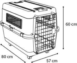 Flamingo - Hondentransportbox Nomad - L - Grijs - 57 X 80 X 60 Cm -Dieren Product Winkel 1200x991 5