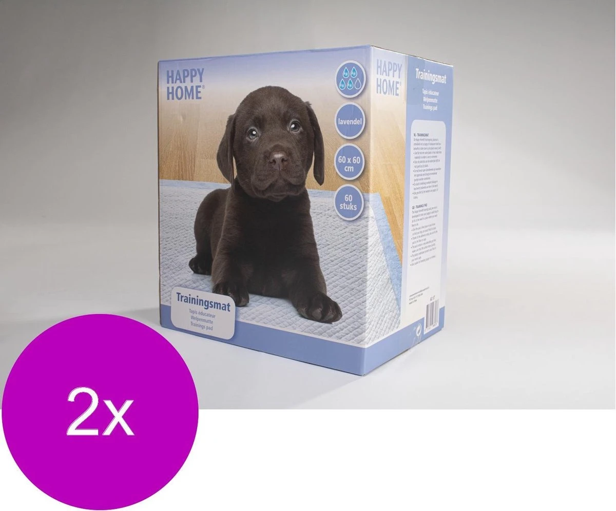 Happy Home Trainingsmat Lavendel - Zindelijkstraining - 2 X 60 Stuks - 60X60 Cm 2 Happy Home Trainingsmat Lavendel - Zindelijkstraining - 2 X 60 Stuks - 60X60 Cm - Afbeelding 2