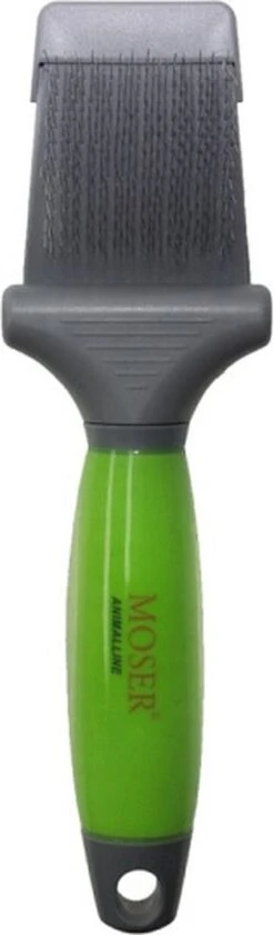 Moser Premium Slicker Borstel - Hondenvachtborstel - Groen Grijs -Dieren Product Winkel 352x1200