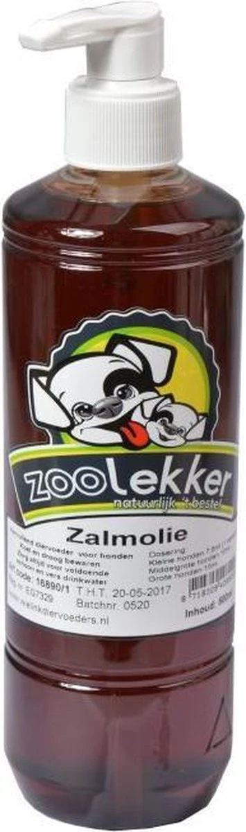 Zoolekker Zalmolie - 500ml - Ondersteunende Olie - Hond En Kat 1 Zoolekker Zalmolie - 500ml - Ondersteunende Olie - Hond En Kat