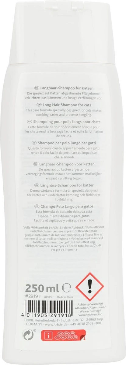 Kattenshampoo Langhaar - Trixie - Shampoo Kat - 250 Ml - Tegen Klitten - Geurende Shampoo 3 Kattenshampoo Langhaar - Trixie - Shampoo Kat - 250 Ml - Tegen Klitten - Geurende Shampoo - Afbeelding 3