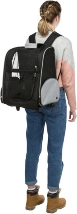 Trixie Reismand Trolley Zwart / Grijs - 36X27X50 CM -Dieren Product Winkel 434x1200 1