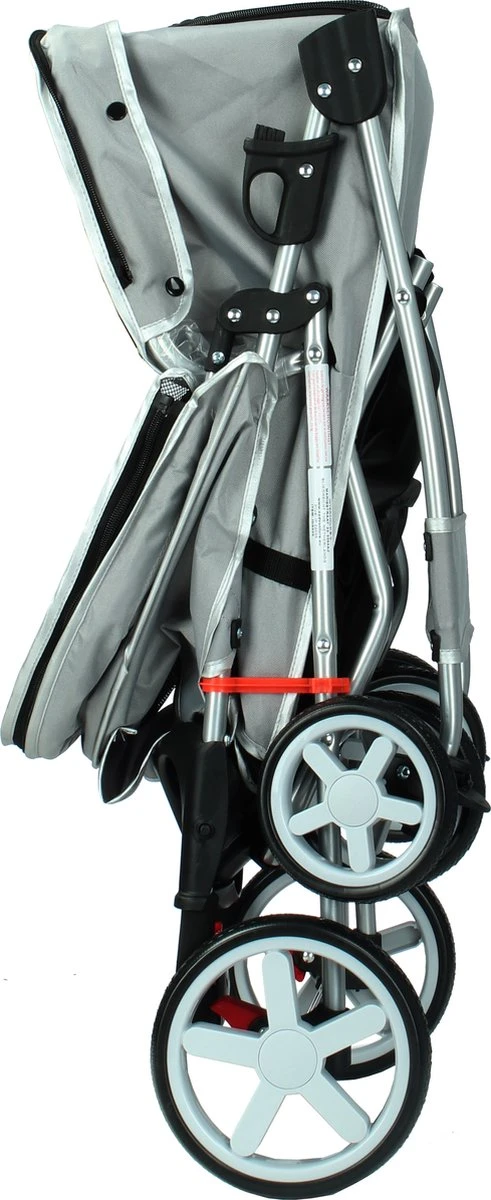 Cabino Inklapbare Hondenbuggy - Grijs 5 Cabino Inklapbare Hondenbuggy - Grijs - Afbeelding 5