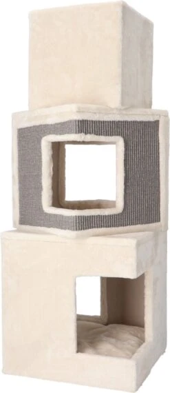 Adori Krabtoren Adele - Krabpaal - 48x48x128 Cm Wit Grijs -Dieren Product Winkel 520x1200 2