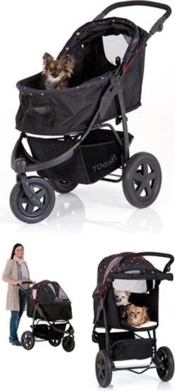 Tog Fit Pet Roadster Hondenbuggie - Zwart - Hondenbudy - 107x60x107 Cm - Zwart -Dieren Product Winkel 538x1200