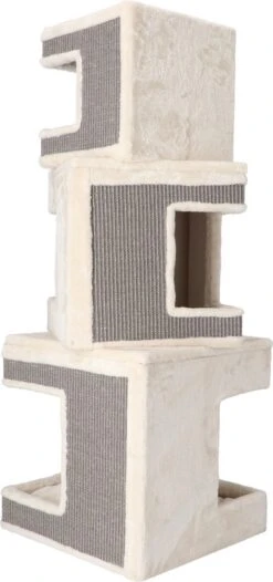 Adori Krabtoren Adele - Krabpaal - 48x48x128 Cm Wit Grijs -Dieren Product Winkel 563x1200