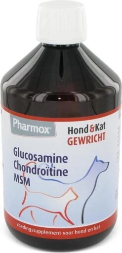 Pharmox Hond & Kat Glucosamine 500 Ml - Belangrijke Bouwsteen Voor Honden En Katten - Geschikt Voor Ieder Type Hond Of Kat -Dieren Product Winkel 579x1200 1