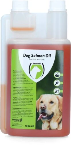 Excellent Hond Zalm Olie - Glanzende Vacht - Soepele Gewrichten - Immuunsysteem - Honden - 1L – Aanvullend Diervoer – Voedingssupplement Voor Honden