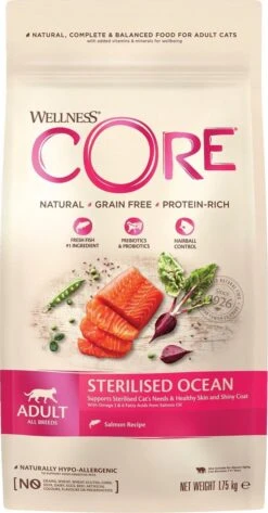 Wellness Core Grain Free Cat Sterilised - Zalm - Kattenvoer - 1.75 Kg -Dieren Product Winkel 627x1200