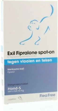 Flea Free Fipralone Spot-on Hond 2 Tot 10 Kg - 3 Pipet -Dieren Product Winkel 630x1200 2