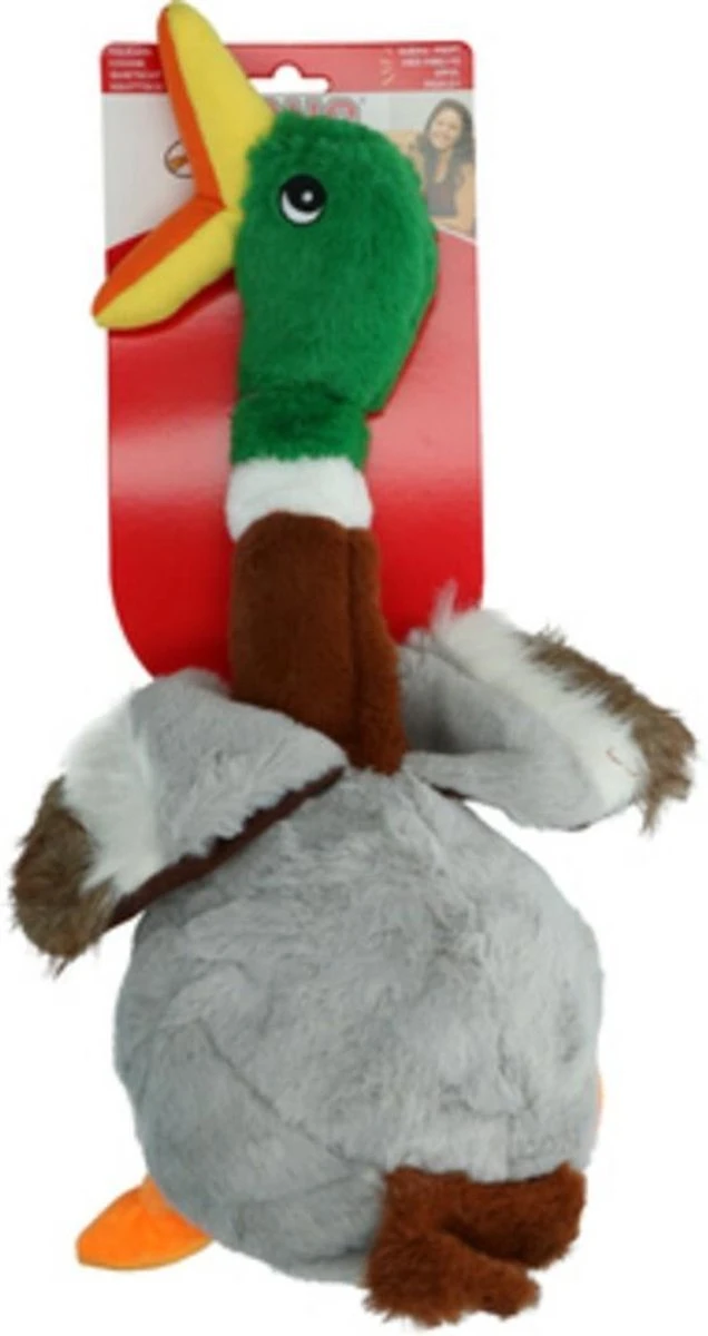Kong Shakers Honkers Duck - Hondenspeelgoed - Grijs Bruin Groen Large 2 Kong Shakers Honkers Duck - Hondenspeelgoed - Grijs Bruin Groen Large - Afbeelding 2