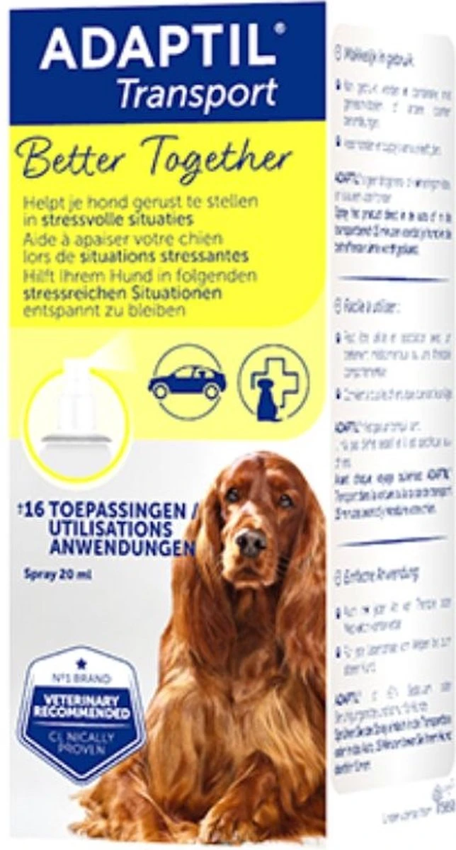 Adaptil Antistressmiddel - Transport Spray Hond - 20 Ml 4 Adaptil Antistressmiddel - Transport Spray Hond - 20 Ml - Afbeelding 4