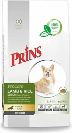Prins ProCare Croque Lam & Rijst Senior 10 Kg - Hond -Dieren Product Winkel 649x1200 3