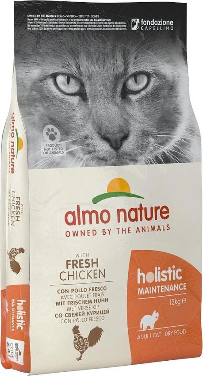 Almo Nature Holistic Droogvoer Voor Volwassen Katten - Kip - In 400gr, 2kg Of 12kg - Holistic Kip - 2kg 3 Almo Nature Holistic Droogvoer Voor Volwassen Katten - Kip - In 400gr, 2kg Of 12kg - Holistic Kip - 2kg - Afbeelding 3