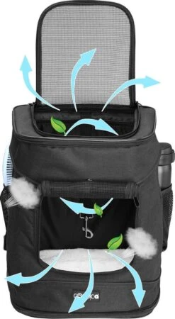 Cadoca Hondenrugzak - Tot 12kg Draagcomfort Verstelbaar - Zwart 29 Cadoca Hondenrugzak - Tot 12kg Draagcomfort Verstelbaar - Zwart -Dieren Product Winkel 659x1200 3