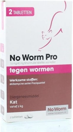 Exil No Worm Pro - Kat - 2 Tabletten -Dieren Product Winkel 662x1200