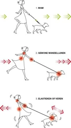 WAW Easy Dog Walk 'schokdemper' Zwart - XL - 25-40 Kg -Dieren Product Winkel 671x1200 1