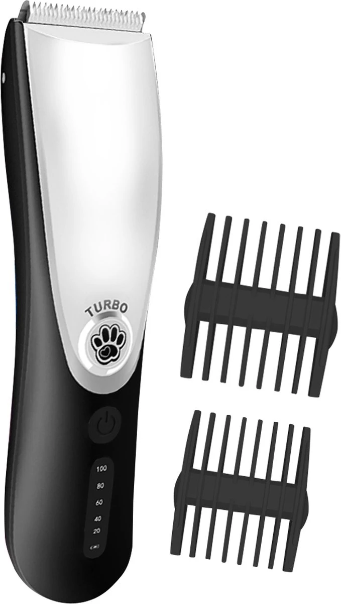 Essential Goods Professionele Hondentondeuse – Hondentrimmer - Draadloos – Opzet Kammen – Dik/Dunne Vacht - Honden/Katten - Zwart/Zilver 2 Essential Goods Professionele Hondentondeuse – Hondentrimmer - Draadloos – Opzet Kammen – Dik/Dunne Vacht - Honden/Katten - Zwart/Zilver - Afbeelding 2