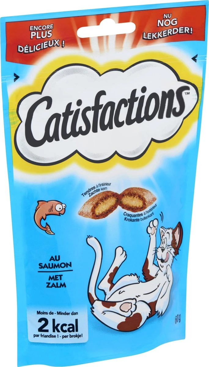 Catisfactions Kattensnack - Zalm - 6 X 60 Gr 5 Catisfactions Kattensnack - Zalm - 6 X 60 Gr - Afbeelding 5