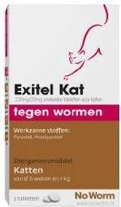 Exitel No Worm Ontwormingsmiddel - Kat 2 Tabl -Dieren Product Winkel 700x1200
