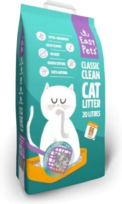 Easypets Classic Clean Kattenbakvulling 20L - Klontvormend Kattengrit - Geur Bescherming -Dieren Product Winkel 719x1200 1